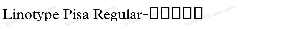 Linotype Pisa Regular字体转换